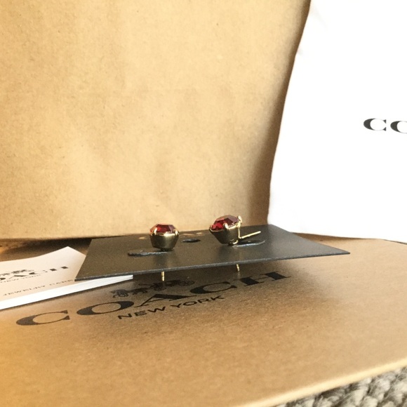 Wizard of oz RUBY EARRINGS (COACH F38035) RED/GOLD - Picture 4 of 6